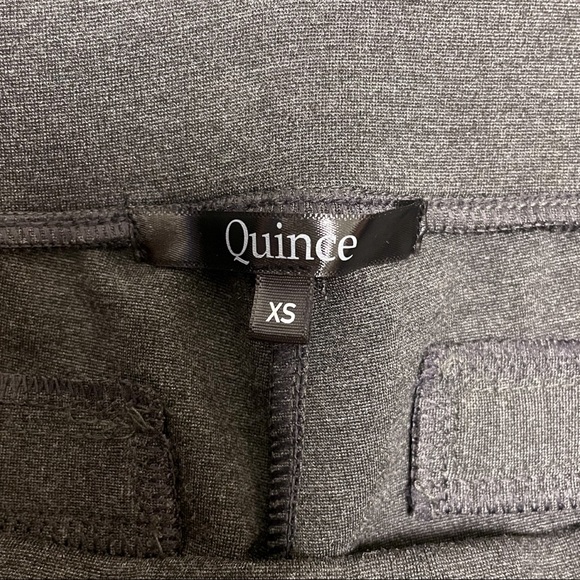 Quince Charcoal Gray Ponte Straight Leg Pull On Leggings Ankle Pants NWOT XS - Picture 8 of 10